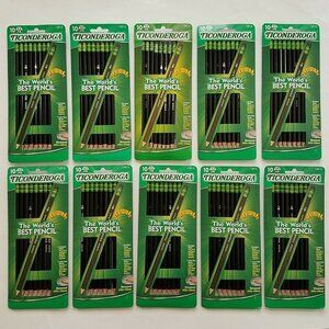 NEW 10 Black Dixon Ticonderoga #2 HB Wood Pencils Lot (10 count) Sharpened 13915